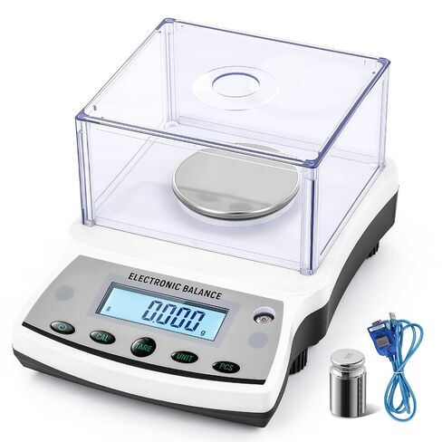Antstone Lab Scale 500g x 0.001g Accuracy Digital Scientific 1mg Scale Laboratory Precision Analytical Balance with Windshield 001 Gram Readability Digital Jewelry Weighing Scale with 200g Weight in Kuwait