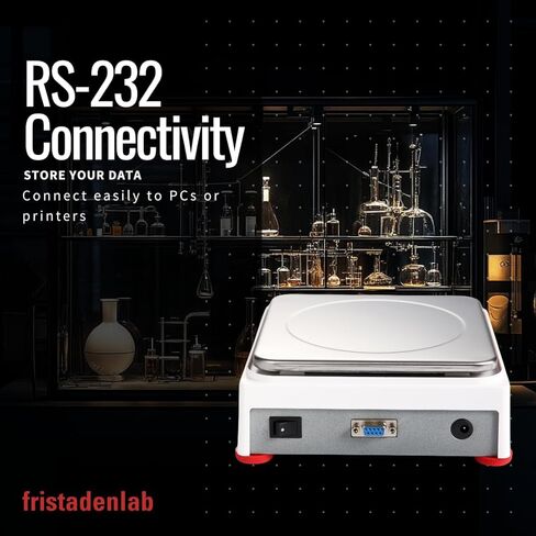 Fristaden Lab Precision Balance – 5000 g × 0.01 g High-Capacity Digital Lab Scale | Calibration Certificate, RS-232 Data Output, Stainless Steel Pan, U.S. Warranty in Saudi Arabia