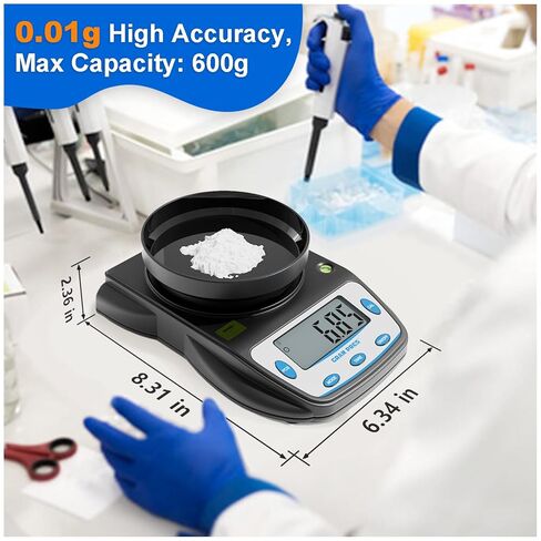 Digital Lab Scale 600g X 0.01g Accuracy,Precision Electronic Gram Scale,Analytical Balance Scientific Scale,for Jewelry, Powders, Coins, Etc. in Kuwait