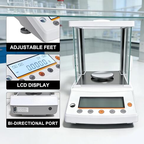 0.0001g x 220g ميزان تحليلي رقمي للمختبر 0.1mg/220g مقياس رقمي دقيق وزن دقة مقياس تحليلي علمي إلكتروني للصيدلة والمختبر ومتجر المجوهرات in Kuwait