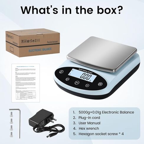 ميزان تحليلي 5000 جرام × 0.01 جرام مقياس جرام رقمي 0.01 جرام دقة مقياس مختبر دقيق 13 وحدة مقياس رقمي عالي الدقة للمختبر، وزن المجوهرات in Kuwait