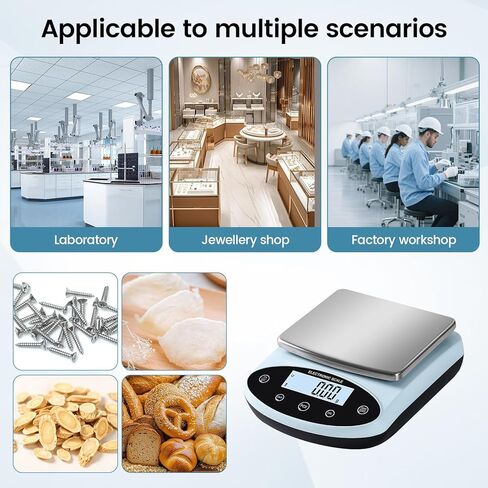 ميزان تحليلي 5000 جرام × 0.01 جرام مقياس جرام رقمي 0.01 جرام دقة مقياس مختبر دقيق 13 وحدة مقياس رقمي عالي الدقة للمختبر، وزن المجوهرات in Kuwait