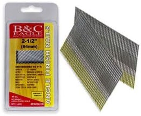 أظافر B&C Eagle BFN2-1M مقاس 2 بوصة × 25 درجة ذات زاوية لامعة (1000 لكل عبوة) in Saudi Arabia
