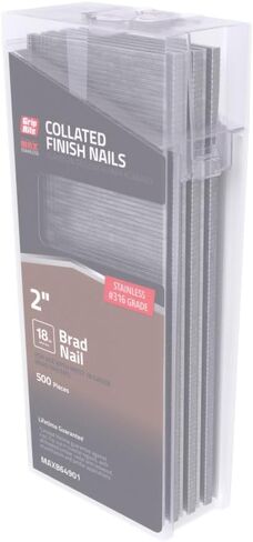 Grip Rite Prime Guard MAXB64901 2-inch 316 Stainless Steel 18-gauge Brad Nail, 500 per Belt Clip in Saudi Arabia