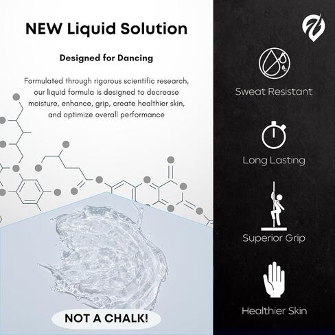 Liquid Chalk, Mess Free Gym Chalk for Weightlifting, Gymnastics, Rock Climbing, Dancing. Sweat Resistant and Long Lasting for Stronger Grip. Package May Vary. in Kuwait