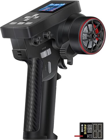 MEUS RACING ME-8B RC Transmitter 8 Channels 2.4GHz and Receiver for 1/8 1/10 1/18 1/24 RC Crawler Car Boat TRX4 TRX4M SCX10 SCX24 Upgrades Parts (Black) in Kuwait