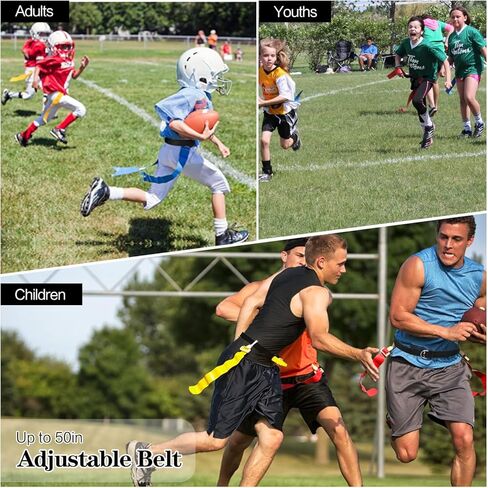 DkOvn 2 Pack Football Belts, 52 to 57 Inches Long, with Stainless Steel D Rings, for Youth, Adults in Kuwait