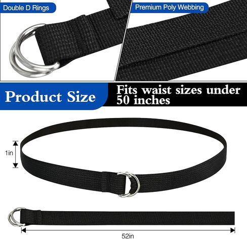 DkOvn 2 Pack Football Belts, 52 to 57 Inches Long, with Stainless Steel D Rings, for Youth, Adults in Kuwait