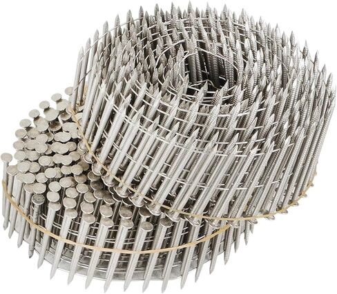 3600Pcs 2"×.09" Ring Shank Stainless Steel Siding Nail 15 Degree Wire Coil in Saudi Arabia