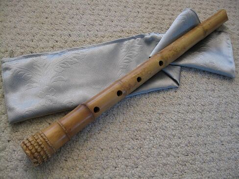 1.8 Pentatonic Shakuhachi w. Root End 5 Holes, natural shakuhachi style mouthpiece - Matake bamboo Zen Instrument in Saudi Arabia