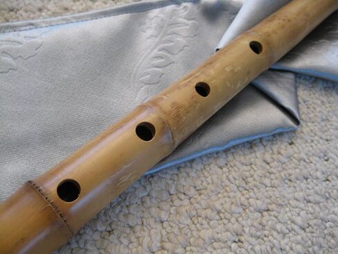 1.8 Pentatonic Shakuhachi w. Root End 5 Holes, natural shakuhachi style mouthpiece - Matake bamboo Zen Instrument in Saudi Arabia