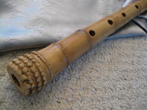 1.8 Pentatonic Shakuhachi w. Root End 5 Holes, natural shakuhachi style mouthpiece - Matake bamboo Zen Instrument in Saudi Arabia