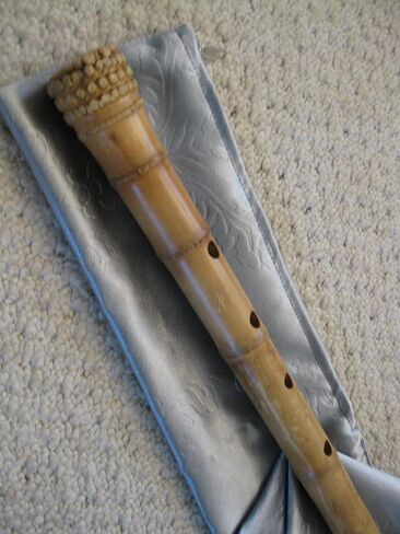 1.8 Pentatonic Shakuhachi w. Root End 5 Holes, natural shakuhachi style mouthpiece - Matake bamboo Zen Instrument in Saudi Arabia