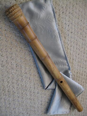 1.8 Pentatonic Shakuhachi w. Root End 5 Holes, natural shakuhachi style mouthpiece - Matake bamboo Zen Instrument in Saudi Arabia