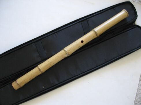 1.8 Pentatonic Shakuhachi w/o. Root End 5 Holes -- KINKO voicing hole w. buffalo Horn Flake inlet - Traditional Zen Instrument in Saudi Arabia