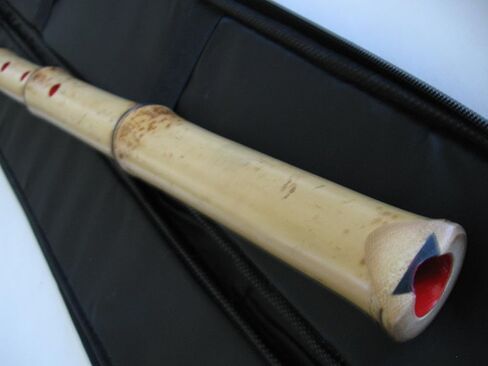 1.8 Pentatonic Shakuhachi w/o. Root End 5 Holes -- KINKO voicing hole w. buffalo Horn Flake inlet - Traditional Zen Instrument in Saudi Arabia