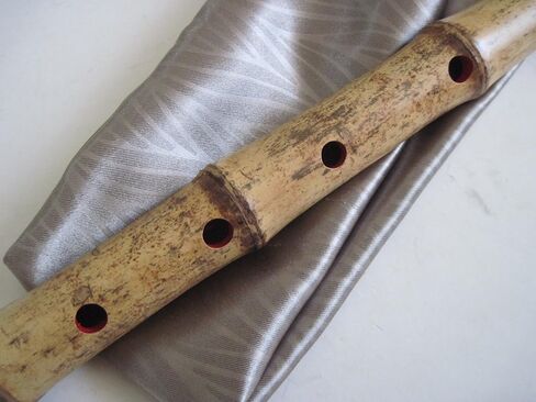 1.8 Pentatonic Shakuhachi w/o. Root End 5 Holes -- KINKO voicing hole w. buffalo Horn Flake inlet - Traditional Zen Instrument in Saudi Arabia