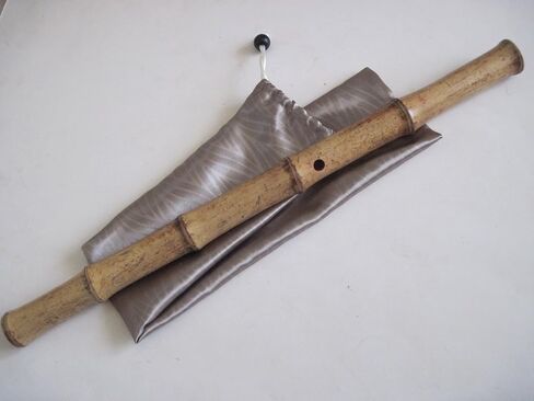 1.8 Pentatonic Shakuhachi w/o. Root End 5 Holes -- KINKO voicing hole w. buffalo Horn Flake inlet - Traditional Zen Instrument in Saudi Arabia