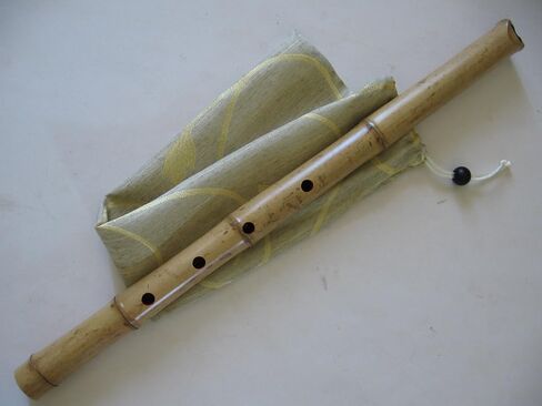 1.8 Pentatonic Shakuhachi w/o. Root End 5 Holes -- KINKO voicing hole w. buffalo Horn Flake inlet - Traditional Zen Instrument in Saudi Arabia