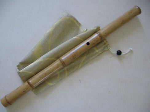 1.8 Pentatonic Shakuhachi w/o. Root End 5 Holes -- KINKO voicing hole w. buffalo Horn Flake inlet - Traditional Zen Instrument in Saudi Arabia
