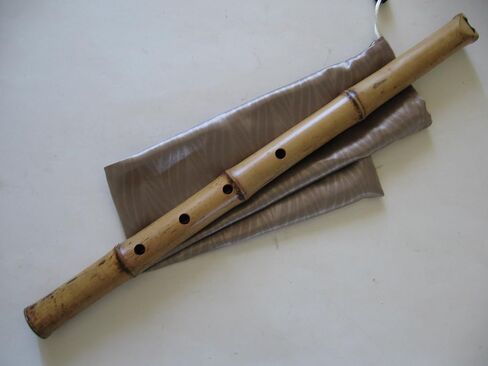1.8 Pentatonic Shakuhachi w/o. Root End 5 Holes -- KINKO voicing hole w. buffalo Horn Flake inlet - Traditional Zen Instrument in Saudi Arabia