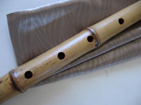 1.8 Pentatonic Shakuhachi w/o. Root End 5 Holes -- KINKO voicing hole w. buffalo Horn Flake inlet - Traditional Zen Instrument in Saudi Arabia
