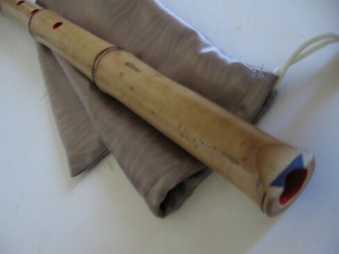1.8 Pentatonic Shakuhachi w/o. Root End 5 Holes -- KINKO voicing hole w. buffalo Horn Flake inlet - Traditional Zen Instrument in Saudi Arabia