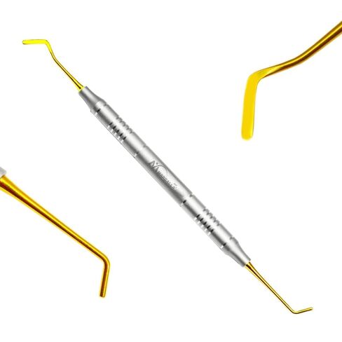 Spatula & Plugger Restorative Composite Filling Instrument Set – Golden Titanium-Coated Tools for Dental Restoration, Autoclavable, Rust-Resistant in Kuwait