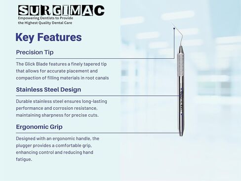 SurgiMac Premium D11 Root Canal Plugger, 0.40mm, Stainless Steel Endodontic Tool, Precision Dental Instrument for Root Canal Treatments, 1-Pack in Saudi Arabia