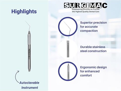 SurgiMac Premium D11 Root Canal Plugger, 0.40mm, Stainless Steel Endodontic Tool, Precision Dental Instrument for Root Canal Treatments, 1-Pack in Saudi Arabia