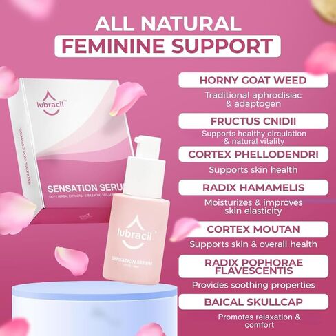 مصل لوبراسيل سينسيشن للنساء - مصل ترطيب البشرة الأنثوية بمستخلصات عشبية - ترطيب وتغذية وتنشيط - زيادة العاطفة والقيادة والإثارة، 30 مل (عبوة واحدة) in Kuwait