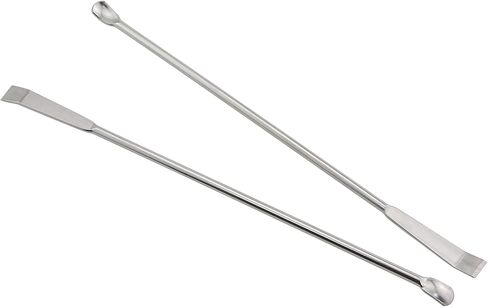 3PCS 150mm/5.9 inch Laboratory Stainless Steel Sampling Reagent Spoon Silver Mixing Scraper Suitable for Home Science School Use in Saudi Arabia