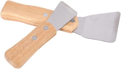 1Pcs Ceiling Install Spatula Scoop with Wooden Handle Stretch Ceiling Film Shovel Accessories for Welding Harpoon, Large in Saudi Arabia