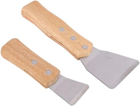 1Pcs Ceiling Install Spatula Scoop with Wooden Handle Stretch Ceiling Film Shovel Accessories for Welding Harpoon, Large in Saudi Arabia