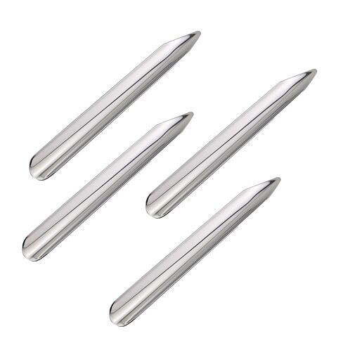 4PCS Stainless Steel Lab Powder Scoop 5.9x0.63inch Round Pointed Powder Transfer Tool Silver DIY Jewellery Spacer Small Spatula for Kitchen Classroom Crafts in Saudi Arabia