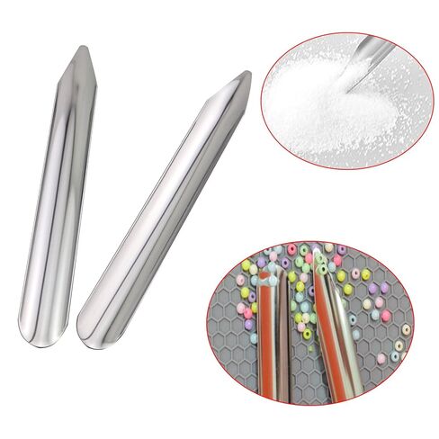 4PCS Stainless Steel Lab Powder Scoop 5.9x0.63inch Round Pointed Powder Transfer Tool Silver DIY Jewellery Spacer Small Spatula for Kitchen Classroom Crafts in Saudi Arabia