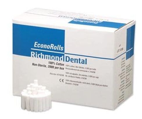216206 Economy Cotton Roll, Non-Sterile, 3/8" Diameter, 1-1/2" Length, Medium, Pack of 2000 in Saudi Arabia