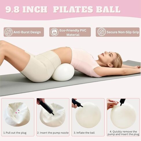 Pilates Kit, Home Pilates Kit with Pilates Ring and Ball Set, 14-Piece Full Body Pilates Equipment Set with Resistance Bands, Sliders, Ankle Weights & Grip Socks for Home Workouts in Kuwait