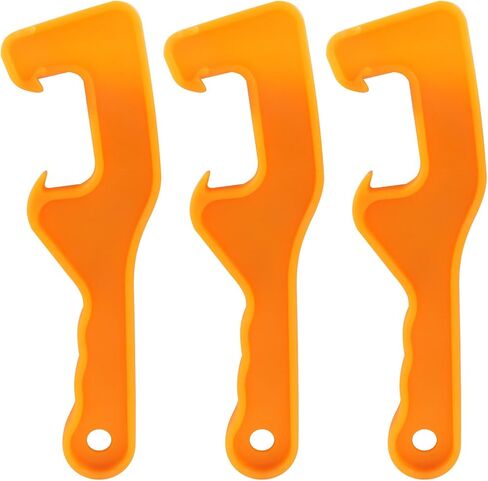 5 Gallon Bucket Lid Opener Tool, 3 Pieces Plastic Pail Lid Remover Paint Opener, Orange Bucket Wrench for Home Industrial Use in Saudi Arabia