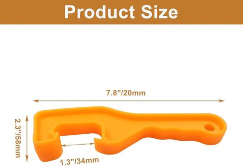 5 Gallon Bucket Lid Opener Tool, 3 Pieces Plastic Pail Lid Remover Paint Opener, Orange Bucket Wrench for Home Industrial Use in Saudi Arabia