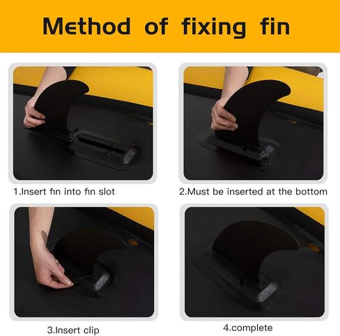 Freein 1-2 Person Professional Series Inflatable Kayak Set with Paddle, Seat, Fin, High-Output Air Pump, Carry Bag, 10'6" Emergency Sit-in Boat in Kuwait