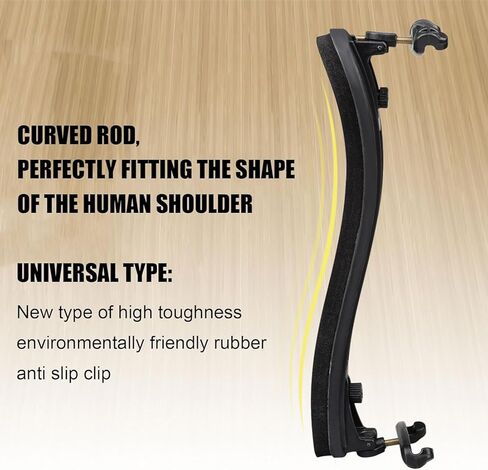 Violin Shoulder Rest for 4/4 and 3/4 Size, Collapsible and Height Adjustable Feet, Universal Type Parts Soft Easy to use, High Strength Sponge (Black) in Kuwait