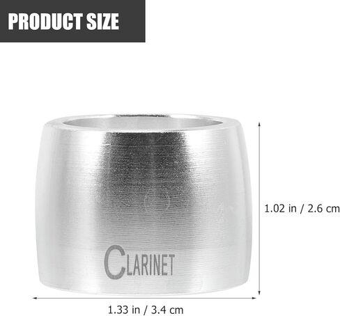 مشبك معدني من Luxshiny Alto Saxophone بمشبك معدني فضي اللون لقطعة الفم ألتو ساكس، ملحق الساكسفون مناسب لآلات الرياح وأداء الموسيقى in Kuwait