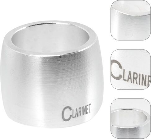 مشبك معدني من Luxshiny Alto Saxophone بمشبك معدني فضي اللون لقطعة الفم ألتو ساكس، ملحق الساكسفون مناسب لآلات الرياح وأداء الموسيقى in Kuwait