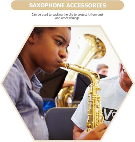 Zerodeko Saxophone Reed Clip Ligature Brass Clamp with Abs Case, Alto Saxophone Accessory for Secure Reed Fixing and Mouthpiece Stability in Saudi Arabia