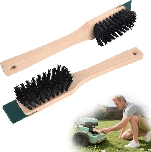 قطعتان من فرشاة جزازة العشب ذات شعيرات خشنة، فرشاة ذات شعيرات صلبة شديدة التحمل مع مقابض خشبية مكشطة تستخدم على نطاق واسع للسطح والآلة وتنظيف الخرسانة in Kuwait