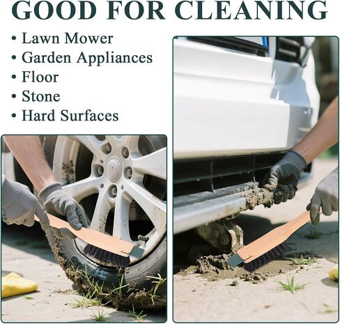 قطعتان من فرشاة جزازة العشب ذات شعيرات خشنة، فرشاة ذات شعيرات صلبة شديدة التحمل مع مقابض خشبية مكشطة تستخدم على نطاق واسع للسطح والآلة وتنظيف الخرسانة in Kuwait