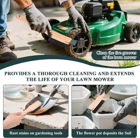 قطعتان من فرشاة جزازة العشب ذات شعيرات خشنة، فرشاة ذات شعيرات صلبة شديدة التحمل مع مقابض خشبية مكشطة تستخدم على نطاق واسع للسطح والآلة وتنظيف الخرسانة in Kuwait