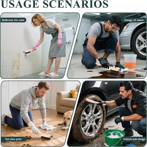 قطعتان من فرشاة جزازة العشب ذات شعيرات خشنة، فرشاة ذات شعيرات صلبة شديدة التحمل مع مقابض خشبية مكشطة تستخدم على نطاق واسع للسطح والآلة وتنظيف الخرسانة in Kuwait