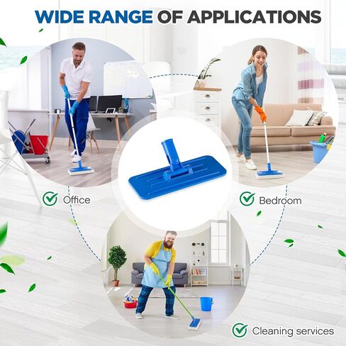 Maxdot 5 Pcs Utility Pad Holder 9" x 3.75" Threaded Swivel Universal Cleaning Scrub Pad Holder for 4.5" x 10" Multipurpose Cleaning Brush Mat Compatible with Threaded Handles (Blue) in Saudi Arabia